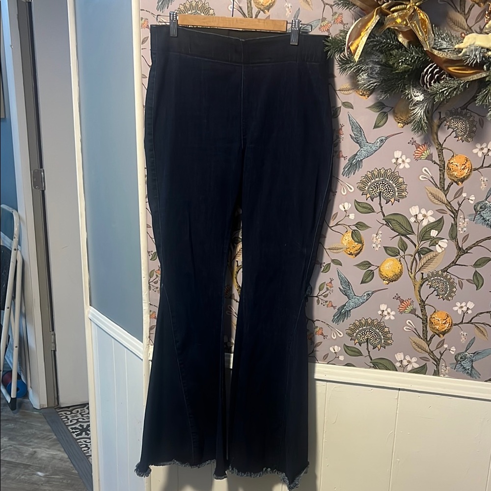 Deep Denim Flared Pants